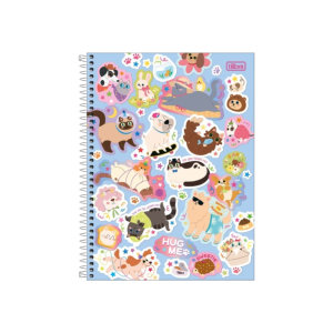 Caderno Espiral Capa Dura Universitário 1 Matéria 80 folhas Hug Me TILIBRA