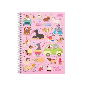 Caderno Espiral Capa Dura Universitário 1 Matéria 80 folhas Hug Me TILIBRA