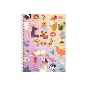 Caderno Espiral Capa Dura Universitário 1 Matéria 80 folhas Hug Me TILIBRA
