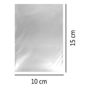 Saco Celofane 10x15 cm BOPP Transparente – Pacote com 50 unidades