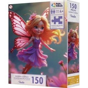 QUEBRA CABECA CARTONADO FADA 150 PECAS PAIS E FILHOS