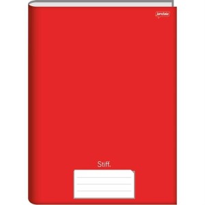 Caderno Brochura Pequeno 1/4 96 Folhas Vermelho STIFF 