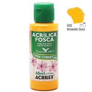 Tinta Acrílica Fosca 60ml Amarelo Ouro ACRILEX