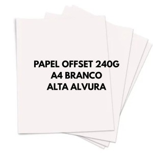 Papel Offset 240g A4 Branco Alta Alvura c/50 Folhas