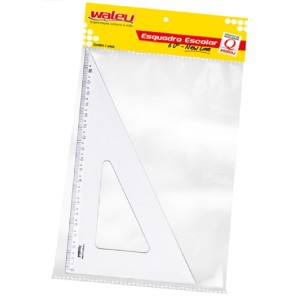 ESQUADRO 60º 21 CM COM ESCALA ACRILICO WALEU/MAXCRIL