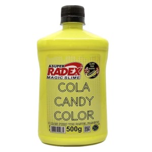 COLA CANDY COLOR SLIME 500 GR AMARELO PASTEL ASUPER RADEX