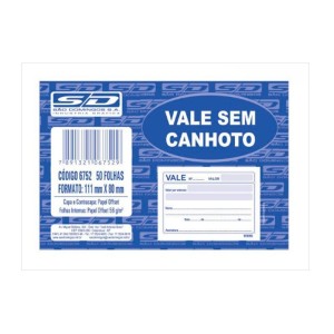 BLOCO VALE S/CANHOTO C/50 FLS SAO DOMINGOS