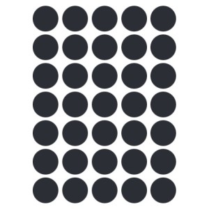 ETIQUETA BOLINHA DIÂMETRO 19,0 PRETO TP-19 COM 105 MENNO