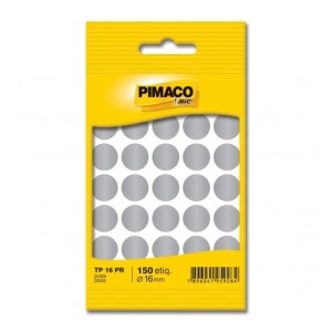 ETIQUETA BOLINHA DIÂMETRO 16,0 PRATA TP-16 COM 150 PIMACO