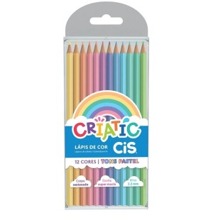 LAPIS DE COR 12 CORES PASTEL CRIATIC CIS